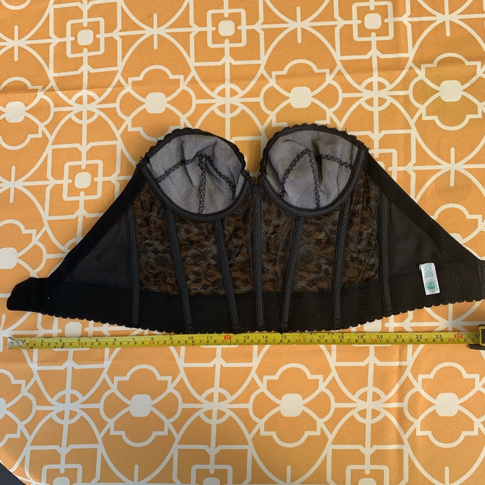 Vintage bra top lingerie 36B pin up bustier corset - Picture 3 of 6